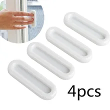 4 manijas de puerta de ventana de pasta sin perforar montadas en tarjeta, manijas auxiliares de apertura de puertas y ventanas multiusos