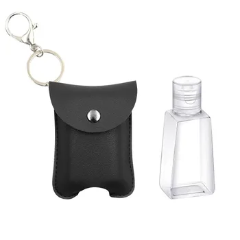 

Hand Sanitizer Keychain Holder Travel Bottle Refillable Containers 30ml Flip Cap Reusable Bottles with Keychain Carrier Keychain