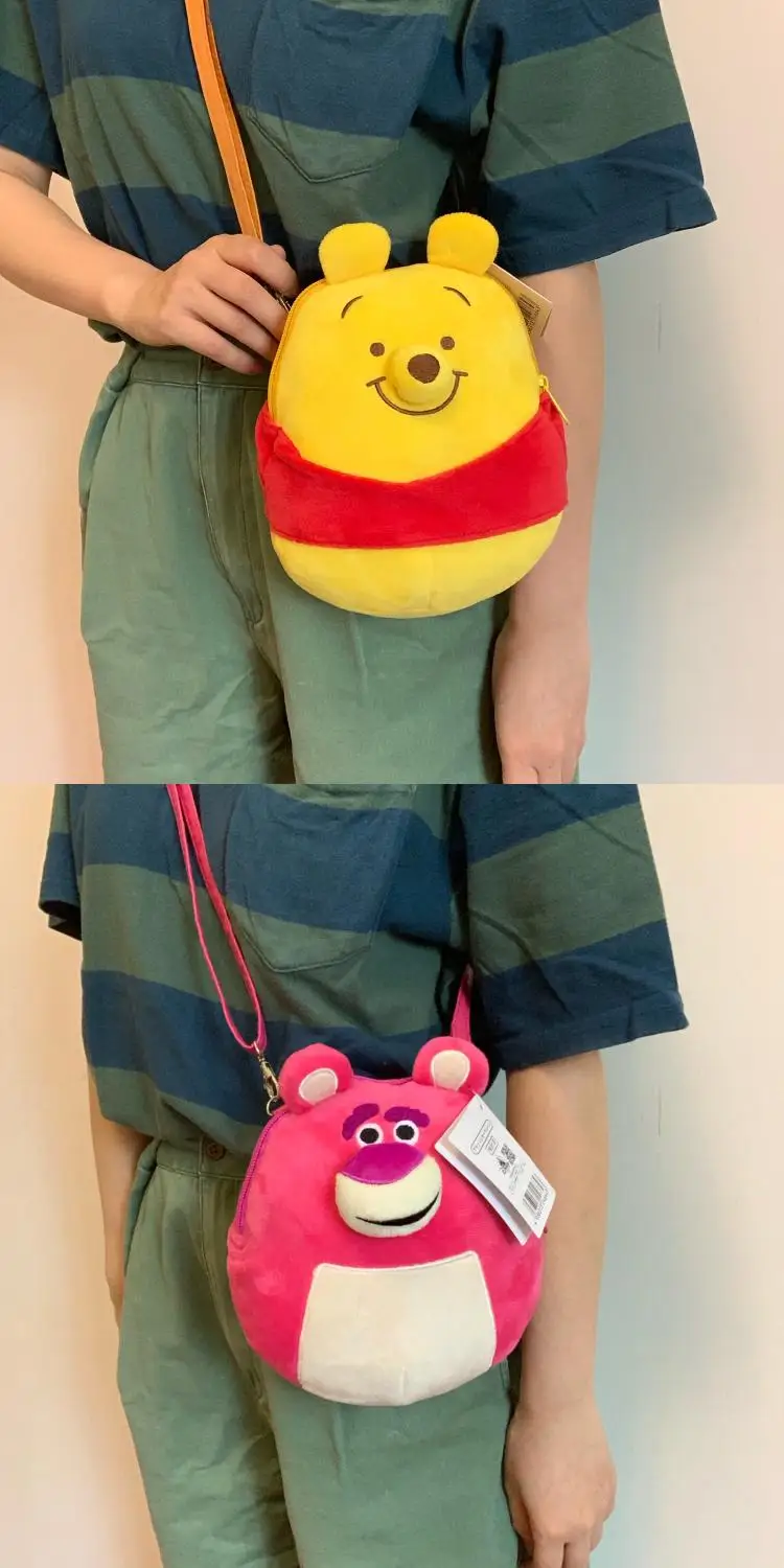1 шт. медведь Lotso Мода Аниме плюшевые сумки на плечо мягкий мультфильм Tote Повседневная Сумочка пушистые куклы телефон сумка девушки