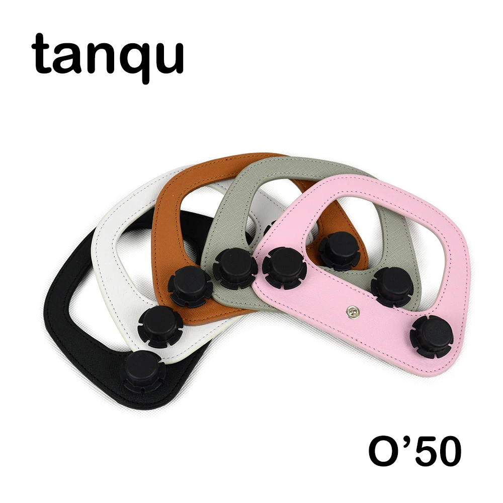 tanqu Colorful Oblong Faux PU Leather Handle for Obag'50 Bag Oblong