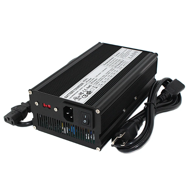 46,2 V 9A литий-ионный аккумулятор зарядное устройство для 11S 40,7 V светодиодный с вентилятором алюминиевый корпус Смарт зарядное устройство