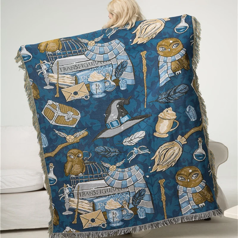 Американское рождественское одеяло, многофункциональное голубое волшебное покрывало для дивана с совой, Cobertor, пылезащитный чехол, кондиционер, одеяло s для кровати