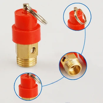 

1/4 BSP Hydraulic Plumbing Pipe 120PSI Air Compressor Safety Release Valve Pressure Relief Regulator 9mm Dia For Pressure Piping