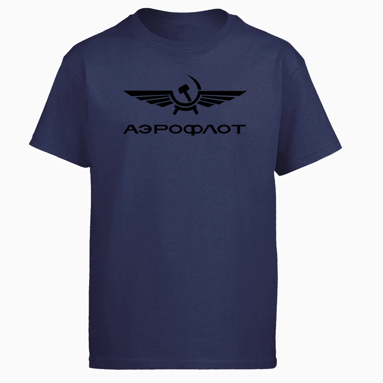 Аэрофлот CCCP Civil Aviation СССР Россия военно-воздушные силы Футболка мужская футболка футболки летние хлопковые с коротким рукавом черные белые футболки - Цвет: Dark blue 1