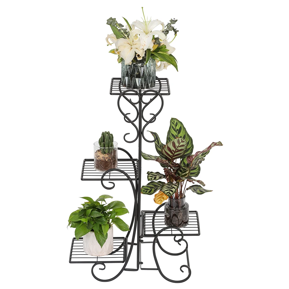 

Plant Stands Indoor Metal Flower Holder Racks Shelves,Garden Decoration Plant Flower Stand Shelf for Garden Home Office