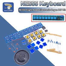 Diy kits eletrônicos conjunto ne555 teclado oito notas módulo órgão eletrônico peças de solda prática diversão piano elétrico aprendizagem