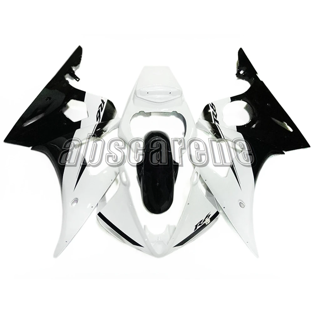 Полный набор обтекателей для Yamaha YZF600 R6 2003 2004 2005 R6 05 ABS пластик инъекции мотоцикл Cowlings белый с черными понижающими