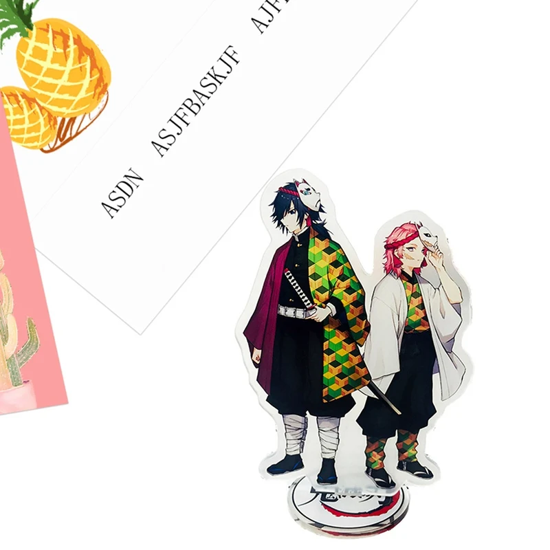 Японское аниме Demon Slayer: Kimetsu No Yaiba Kamado Tanjirou Kamado Nezuko Косплей фигурка на акриловой подставке модель настольная Декор игрушка подарок