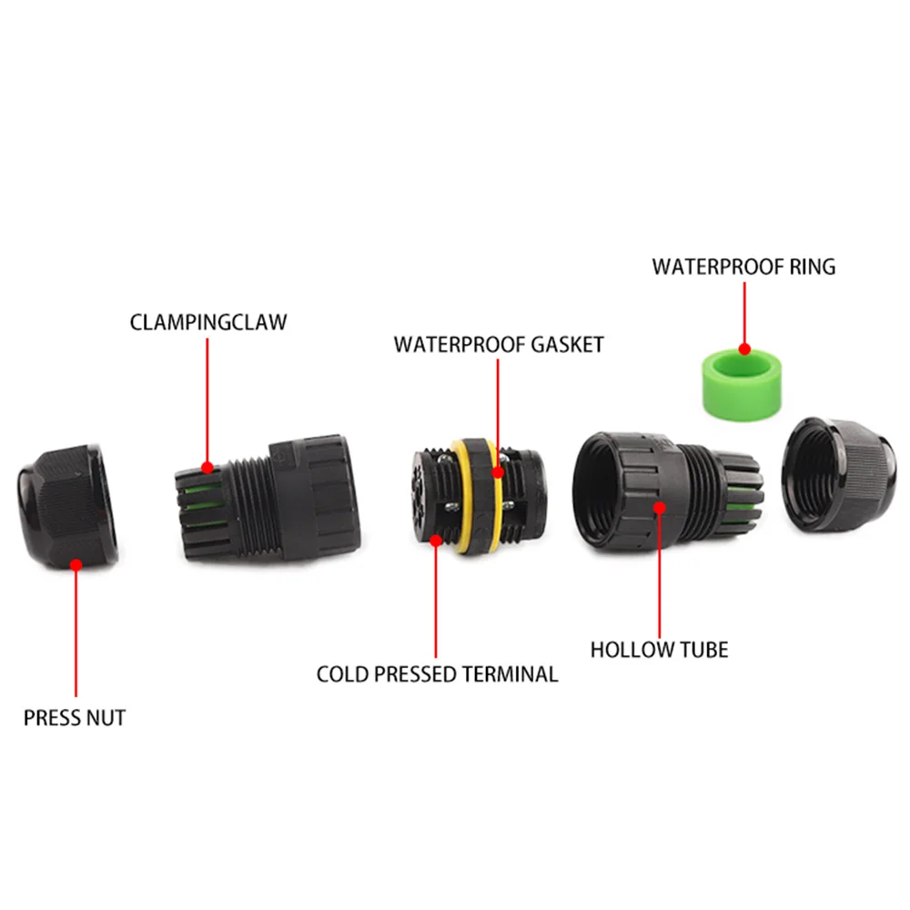 M16 IP68 Waterproof Connector 2 Pin 3 Pin Electrical Terminal Adapter Wire Connector Screw Solderless For LED Light wire connector terminals wire connector electrical connectors electrical connector led connectors cable connector