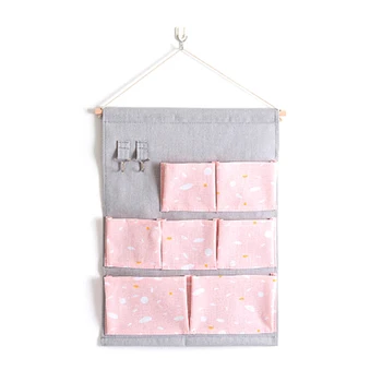 

Lovely Snow Hanging Closet Multi-Grid Storage Bag with 7 Pockets Household Hanging Storage Bag LXY9
