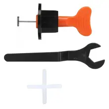 50 шт. инструмент для выравнивания плитки многоразовые марганцевой стали PP пластиковые стены пола строительство с 2 гаечные ключи