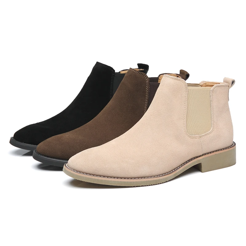 ZFTL NEW men's Chelsea boots Men's boots Cow suede slip-on British style desert Men's casual Ankle