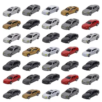 

50Pieces HO Scale Model Mini Vehicle Car Toy 1:75 Building Train Scenery