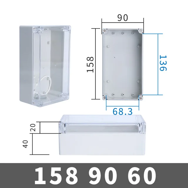 ABS, Caixa eletrônica impermeável do cerco, Caixa