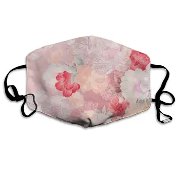 

Mouth Mask Beautiful Pink Flower Print Masks - Breathable Adjustable Windproof Mouth-Muffle, Camping Running for Women and Men