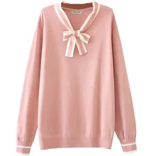 ^^Best Offers Plus Size Casual Essential Sweaters Women 2019 Autumn Winter Fashion Loose Long Sleeve bowknot Knitting Pullovers E2-9506 ^^Best Offers Plus Size Casual Essential Sweaters Women 2019 Autumn Winter Fashion Loose Long Sleeve bowknot Knitting Pullovers E2-9506