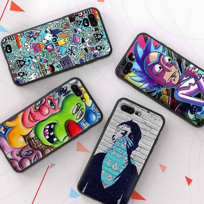 Граффити тату Мягкий силиконовый чехол для телефона iphone X XS MAX XR 7 8 6 6s Plus ТПУ задняя