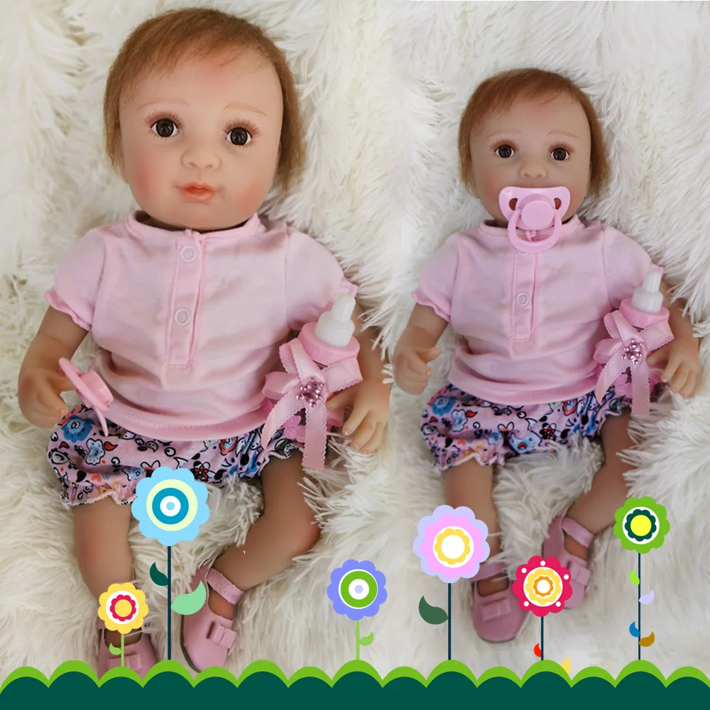 Bebes reborn Мягкая силиконовая Детская кукла 40 см, реалистичные куклы для новорожденных, игрушки для детей, подарок playmate