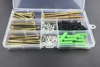 

free shipping 175 pcs one set 304 galvanized cross head switch panel socket box bottom screw set M4 screws with nuts flat pad