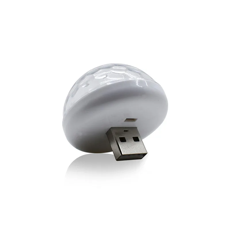 Автомобильная декоративная лампа, светодиодный USB автомобильный атмосферный светильник, DJ RGB интерьерные огни, цветная музыкальная лампа для управления звуком, окружающий светильник, стильный - Испускаемый цвет: Белый