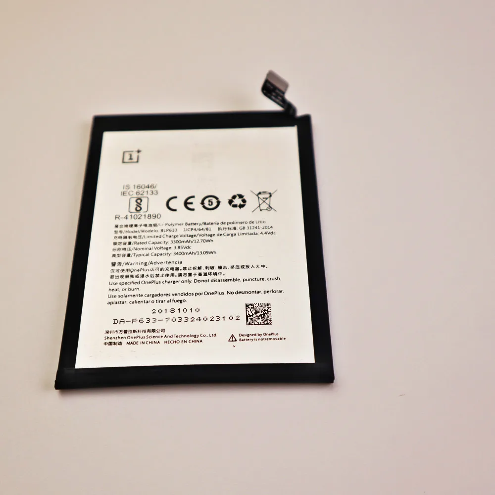 Оригинальная сменная батарея 3400 мАч для Oneplus 3T A3010 A3003 BLP633 Oneplus 3 A3001 BLP613, розничная посылка, аккумулятор для сотового телефона
