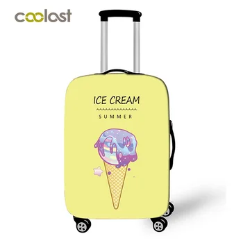 

Summer Luggage Covers Travel Suitcase for Girls 18-32 Inch Ice Cream Valise Luggage Protective Cover Elastic Travel Accessories