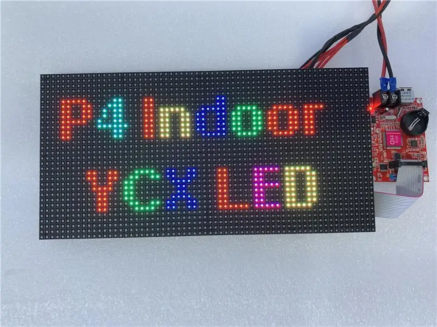 Внутренний цветной с высоким разрешением P4 SMD 2121 Размер 256*128 mmIndoor Модуль Разрешение 64*32 текстовое видеоустройство