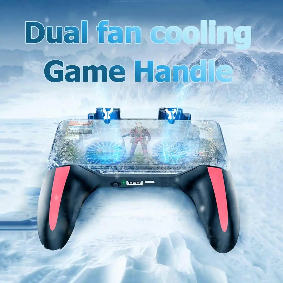  All-in-One Mobile Game Controller Gamepad For PUBG Double Cooling Fan 5000mAh H10 Shooter Joystick 
