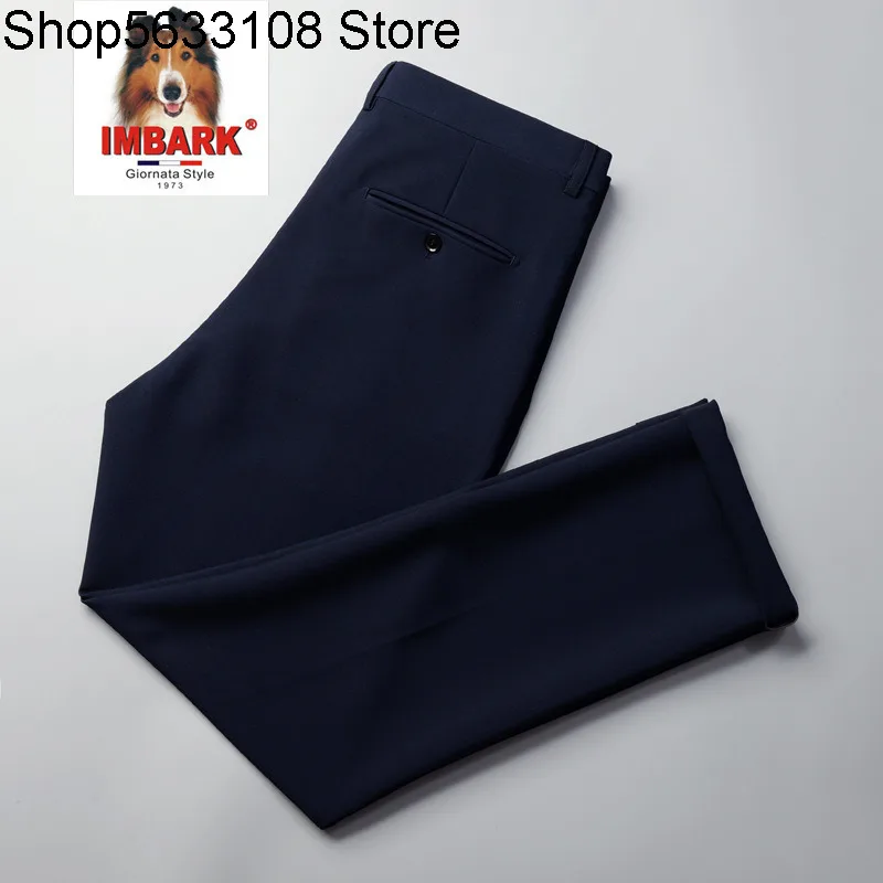 

Fat Man Elastic Force Trousers Men Occupation Pack Tooling Business Leisure Pants Plus Fat plus size Suit Pants Fat Male