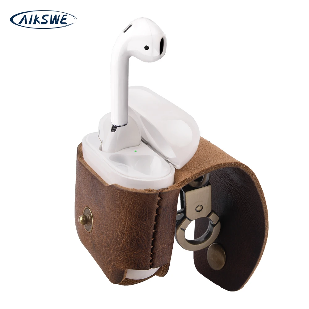 AIKSWE Quality Dermis Case For Airpods Cover Earphone Strap Wireless Bluetooth Headphone Earphone Protector Case for Air Pods