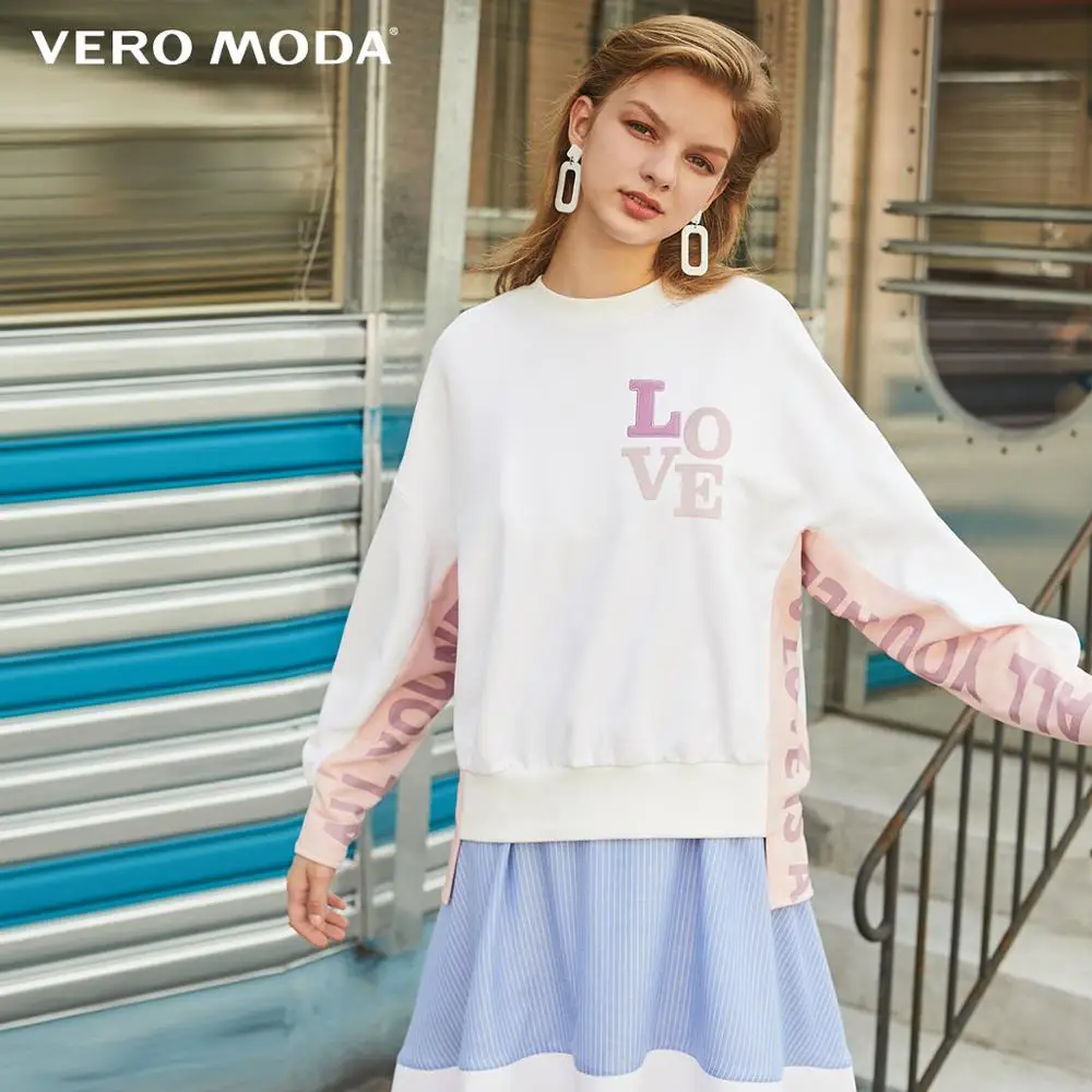 Vero Moda/Новинка Женская уличная толстовка из 100% хлопка с контрастными буквами