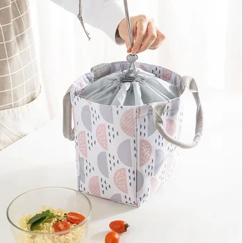 

2020 New Portable Lunch Bag Thermal Insulated Lunch Box Tote Cooler Bag Bento Pouch Lunch Container School Food Storage Bags