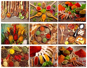 

Yikexin 5D DIY Diamond Painting Seasoning Full round Diamond Embroidery Kitchen Mosaic Picture Of Rhinestones Home Decoration