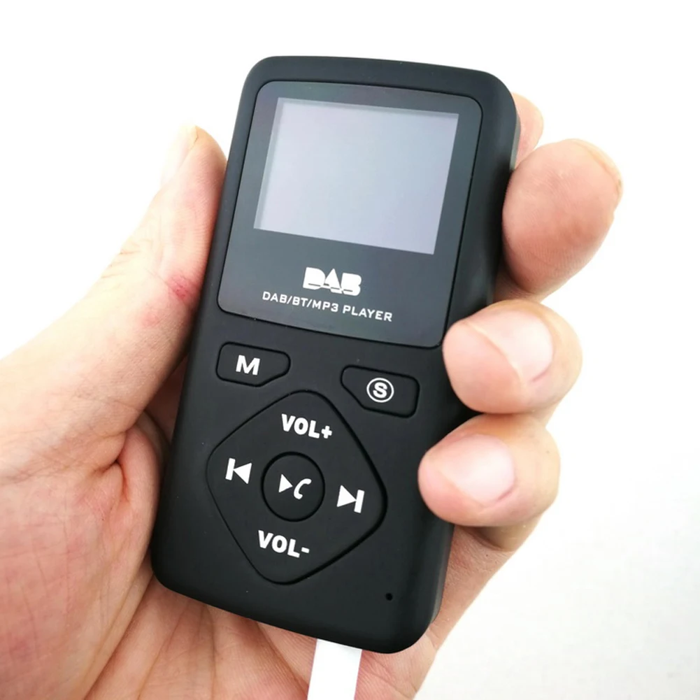 Портативный карманный цифровой радиоприемник DAB Bluetooth MP3 плеер с наушниками