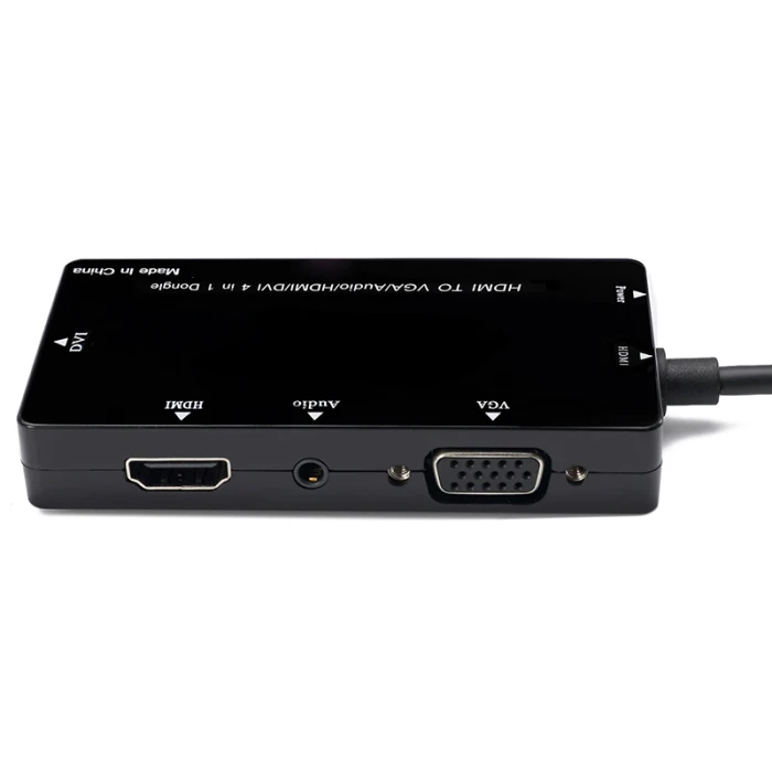HD 4-в-1 Дисплей конвертер для телевизионные проекторы с HDMI/VGA/DVI Порты VDX99