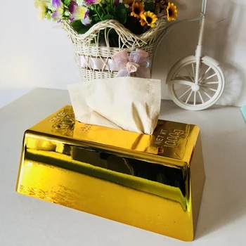 

Paper Rack Elegant Royal Rose Gold Car Home Rectangle Shaped Tissue Box Container Towel Napkin Tissue Holder