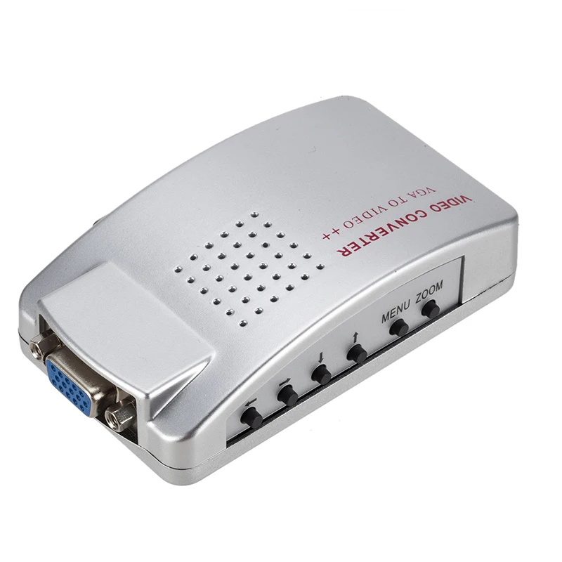 Vga to av converter VGA to AV RCA Composite Video Adapter Converter Laptop PC to TV Switch Box Support S-video VGA Out NTSC/PAL Computer Signal