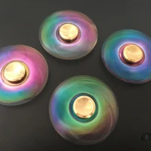 Новая Металлическая вращающаяся игрушка из цинкового сплава НЛО треугольный лист гироскоп красочный Спиннер для взрослых Антистресс игрушка мужской подарок