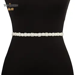 TOPQUEEN S382 пояс с кристаллами белый жемчужный пояс для девочек платья свадебное платье ремни Мода Бисер пояс невесты лента для подружки