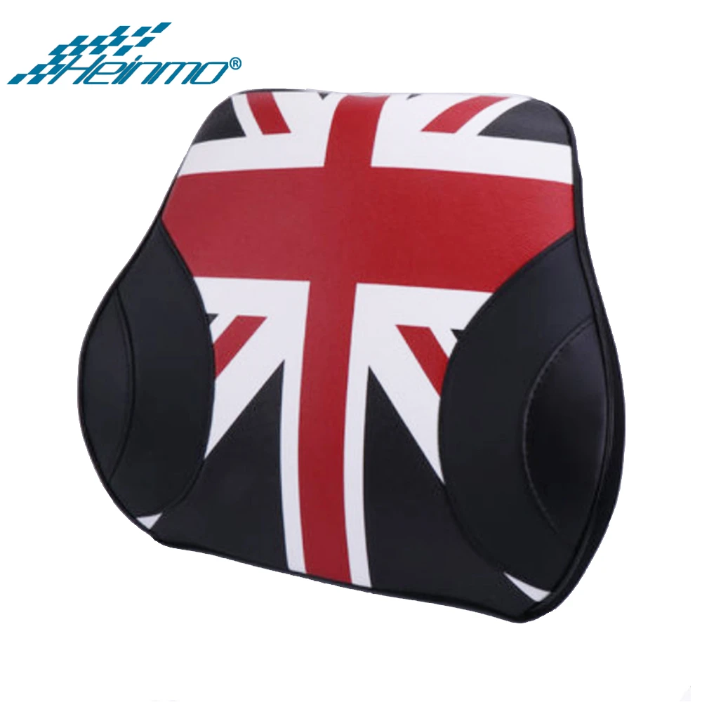 Lumbar Black Jack Для детей в стиле британского национального флага для дисков MINI Clubman F54 для MINI Cooper R60 F60 R56 F56 ПУ пены памяти средства ухода за кожей Шеи, подушка для отдыха поясничная подголовник для автокресла офисное кресло - Название цвета: Lumbar Black Jack