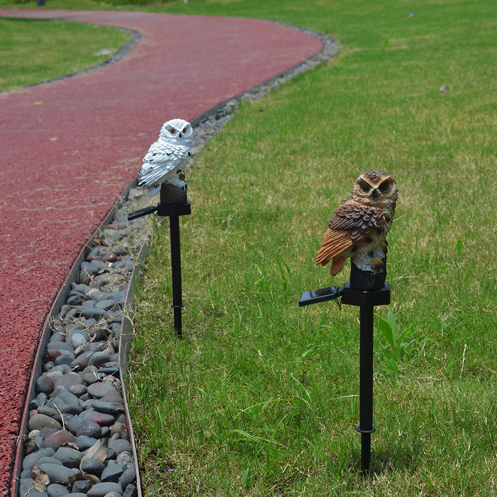 

LED Solar Lamps Outdoor Garden Waterproof Owl Shape Sculpture Light Solar Light Novelty Night Lights Yard Lawn Path Lighting