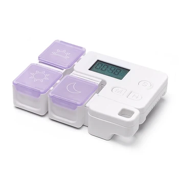 

Mini Timed Reminder Smart Pill Box Travel Combination Pill Storage Box Portable Large Capacity Sub-package Storage Medicine Box