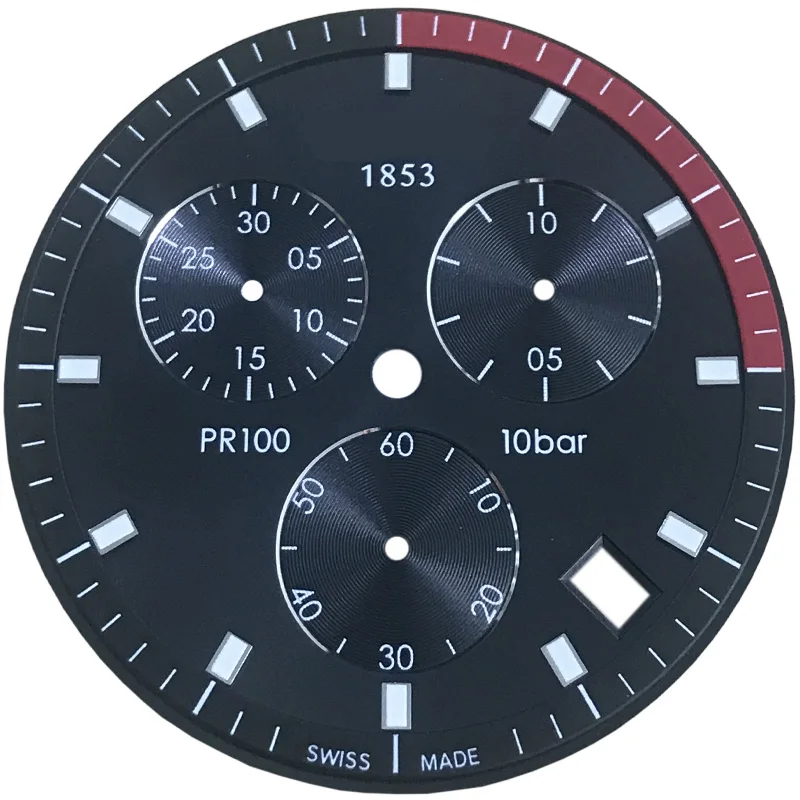 34,5 мм Циферблат для часов PR100 T101417A Мужские кварцевые часы T101 текстовые часы аксессуары T101417 запасные части