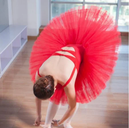Professional Platter Tutu Black White Red Ballet Dance Costume For Women Tutu Ballet adult Ballet dance Skirt with 4colors new - Цвет: as picture