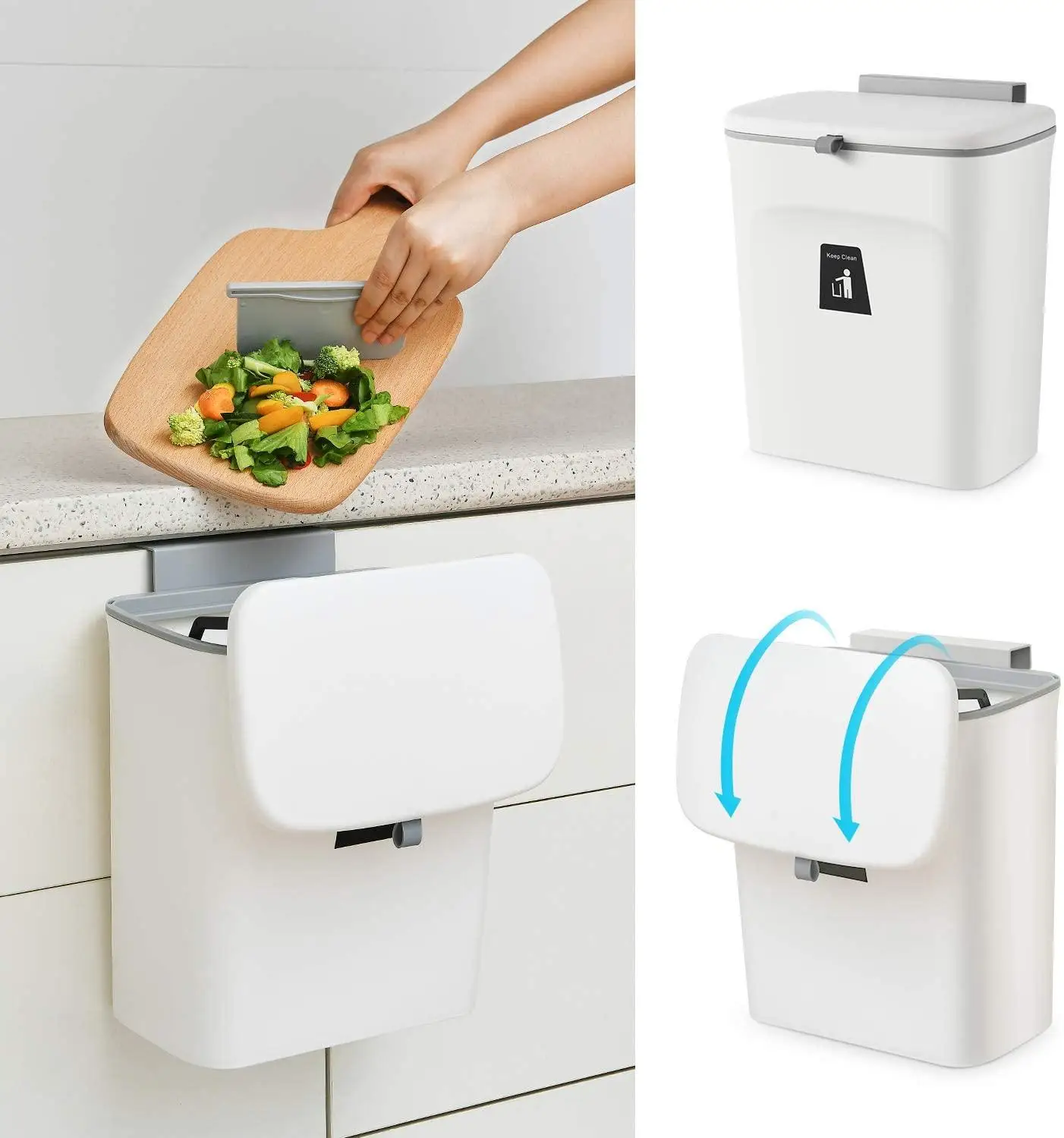 Tiyafuro Gallon Kitchen Compost Bin For Counter Top Or Under Sink ...