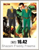 Shazam Costume Captain Marvel William Joseph Billy Batson Cosplay Adult Halloween Christmas Carnival Party Boots Jumpsuit Cloak