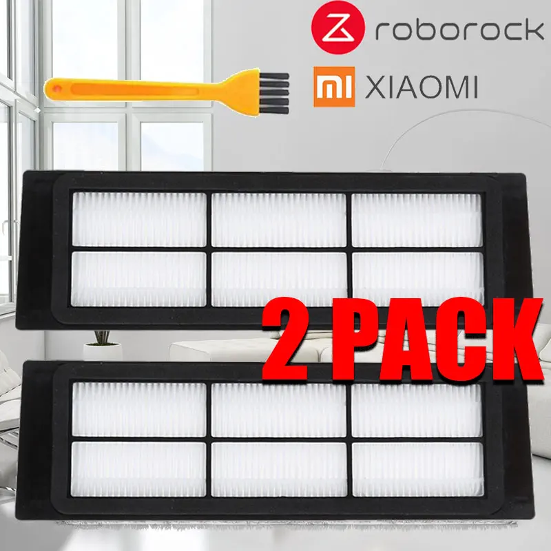 2pcs Улучшенная версия Водонепроницаемый моющийся Hepa фильтр для XiaoMi Roborock подметания робот запчасти аксессуары Замена - Цвет: 2pcs