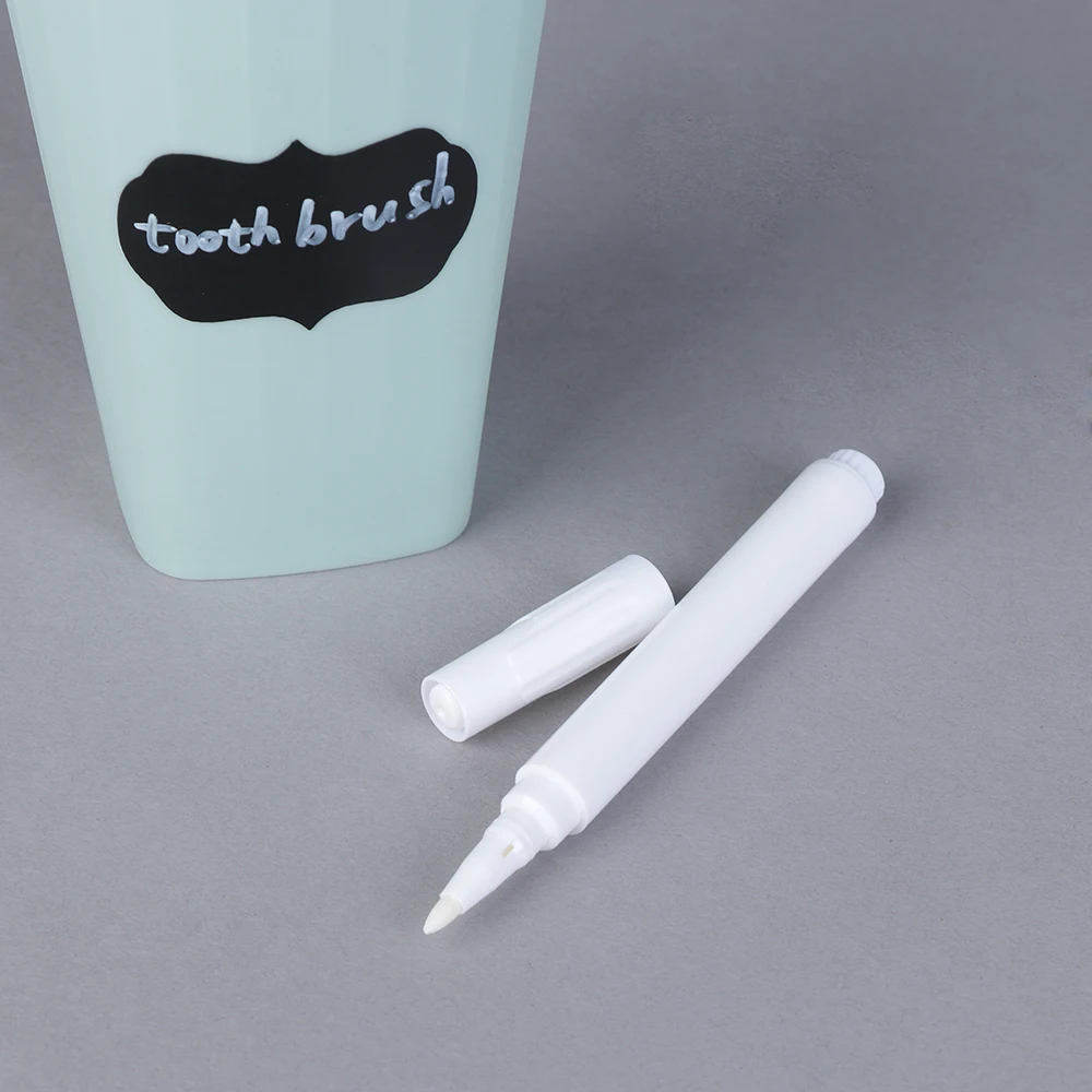 1pc Black White Liquid Chalk Blackboard Drawing Pen for Kids Room Wall Sticker Kitchen Jar Bottle Labels Mark Pens Easy to Wipe