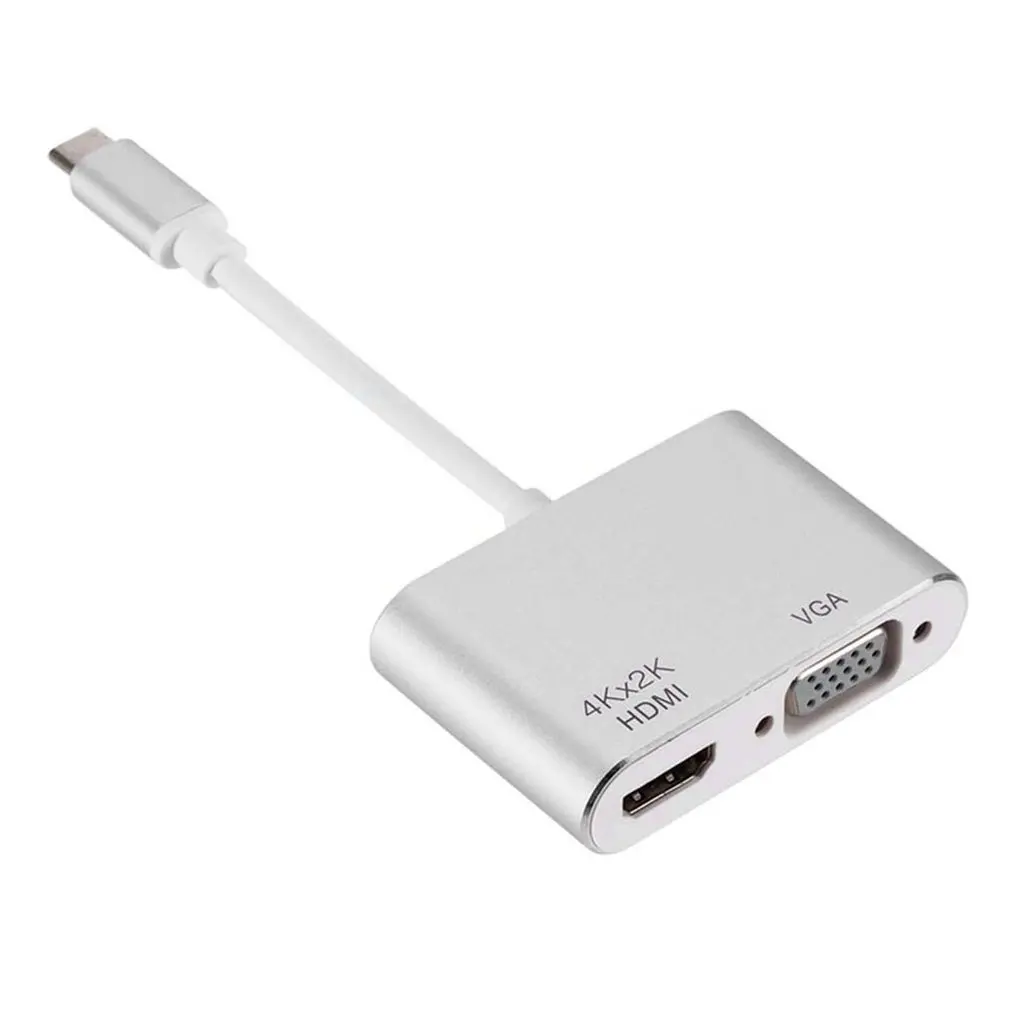 2 в 1 USB 3,0 USB2.0 к HDMI адаптер 4K HD 1080P type-C к HDMI/VGA Аудио Видео кабель конвертер для ноутбука Macbook компьютер