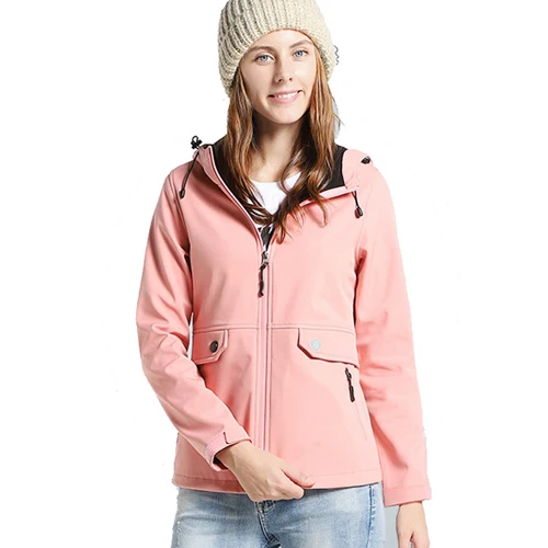 Pink NUONEKO женские зимние походные куртки флисовое пальто уличная камуфляжная теплая ветровка треккинговые лыжные куртки JM14 - Цвет: Pink